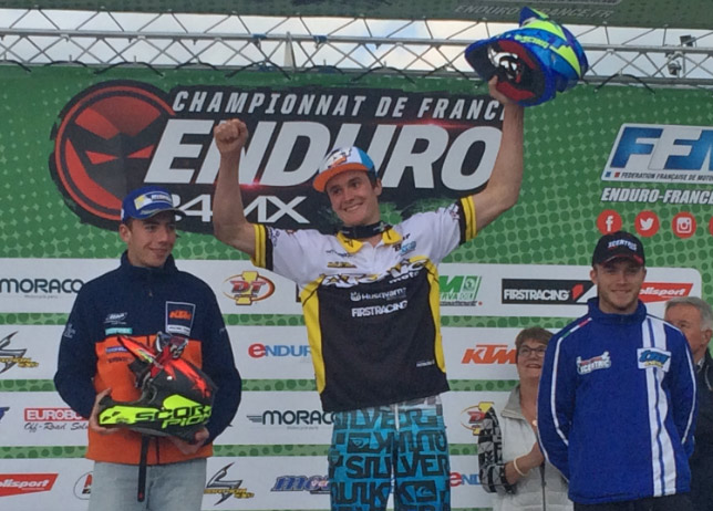 Alexis signe sa première victoire sur le France à Saint-Palais alexis beaud podium cdf enduro