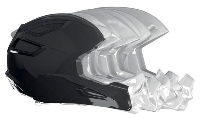 Le modèle GPX 5.5 possède une calotte au volume réduit pour d’atténuer les efforts induits aux cervicales. leatt gpx 5 5 composite 4