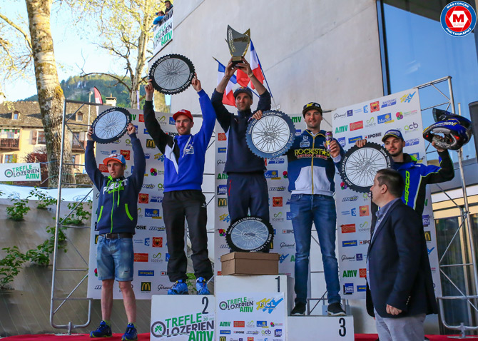 Le podium de cette seconde journée podium trefle Lozérien 2016 j2