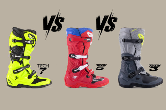 Comparative Boots Alpineestars Tech7, Tech 5 , Tech 3