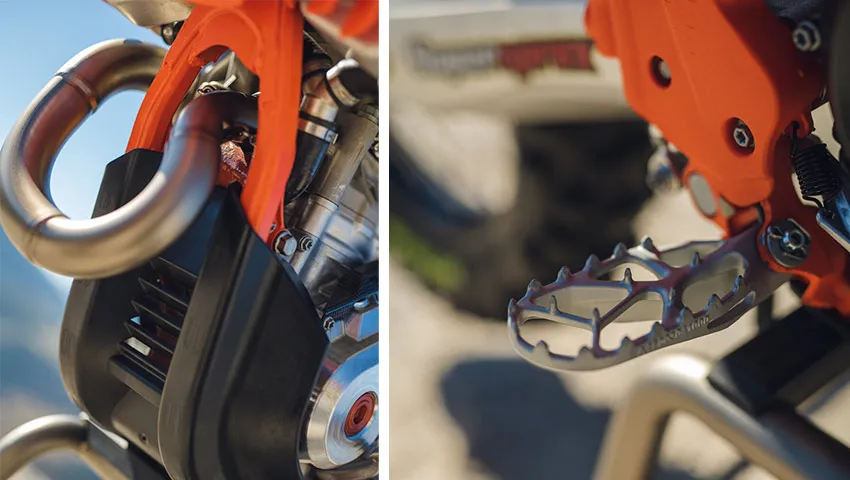 detail moto ktm 2024 250exc f