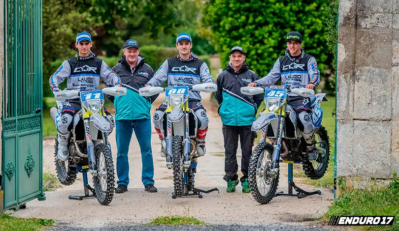 Les 3 pilotes du team Laugio Racing 2020 avec Laurent Pannetier et Serge Covarel pilotes team team Laugio Racing
