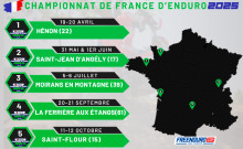 Calendrier championnat de France d'enduro 2025