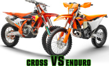 Quelles différences entre moto de cross et moto d'enduro ?