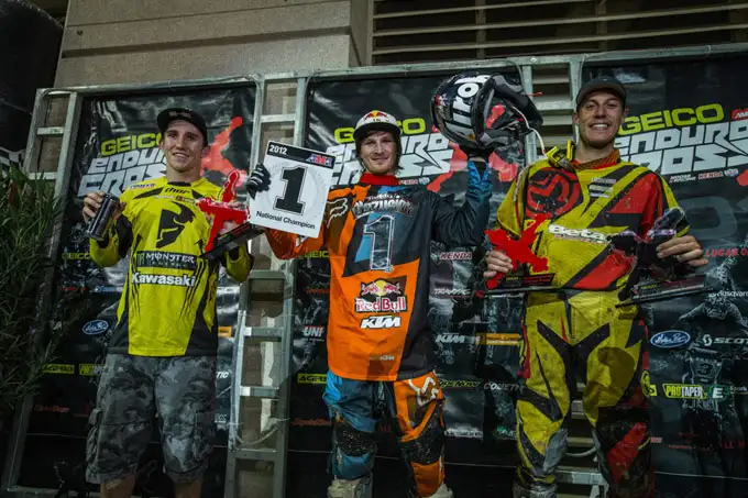 la plaque de N°1 endurocross 2012 pour Blazu Taddy Blazusiak KTM Red Bull endurocross