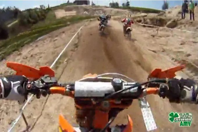 Antoine Méo  camara embarque avec la 125 KTM exc