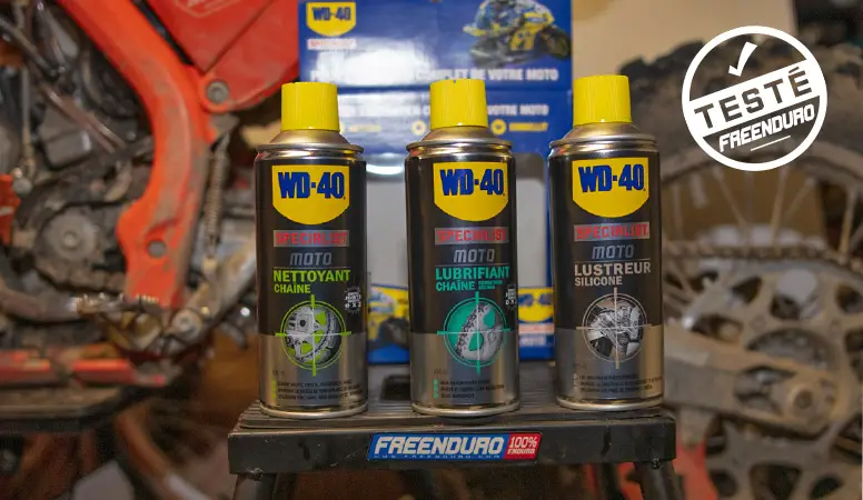 test WD 40 lubrifiant chaine moto