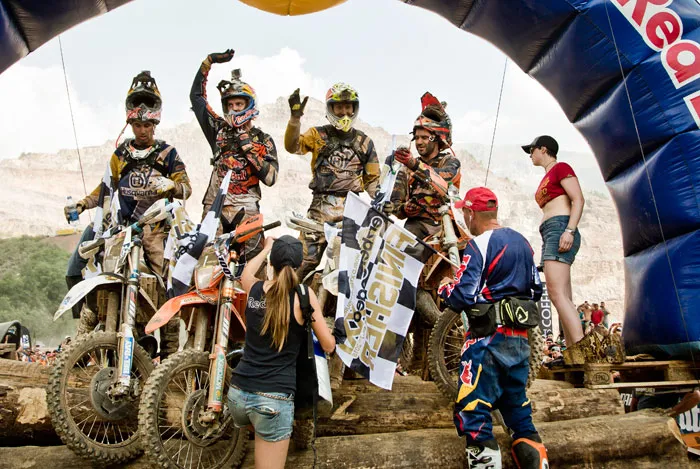 Les 4 pilotes vainqueurs de l'Erzberg 2015 Les 4 pilotes vainqueurs de l'Ezrberg 2015