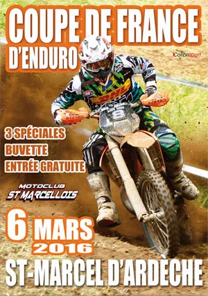 L'affiche de la coupe de France 2016 coupe france enduro 2016 affiche