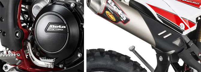 le nouveau desihn du carter d'embrayage et la nouvelle protection anti-brûlures sur le silencieux FMF Beta moteur 300rr 2018