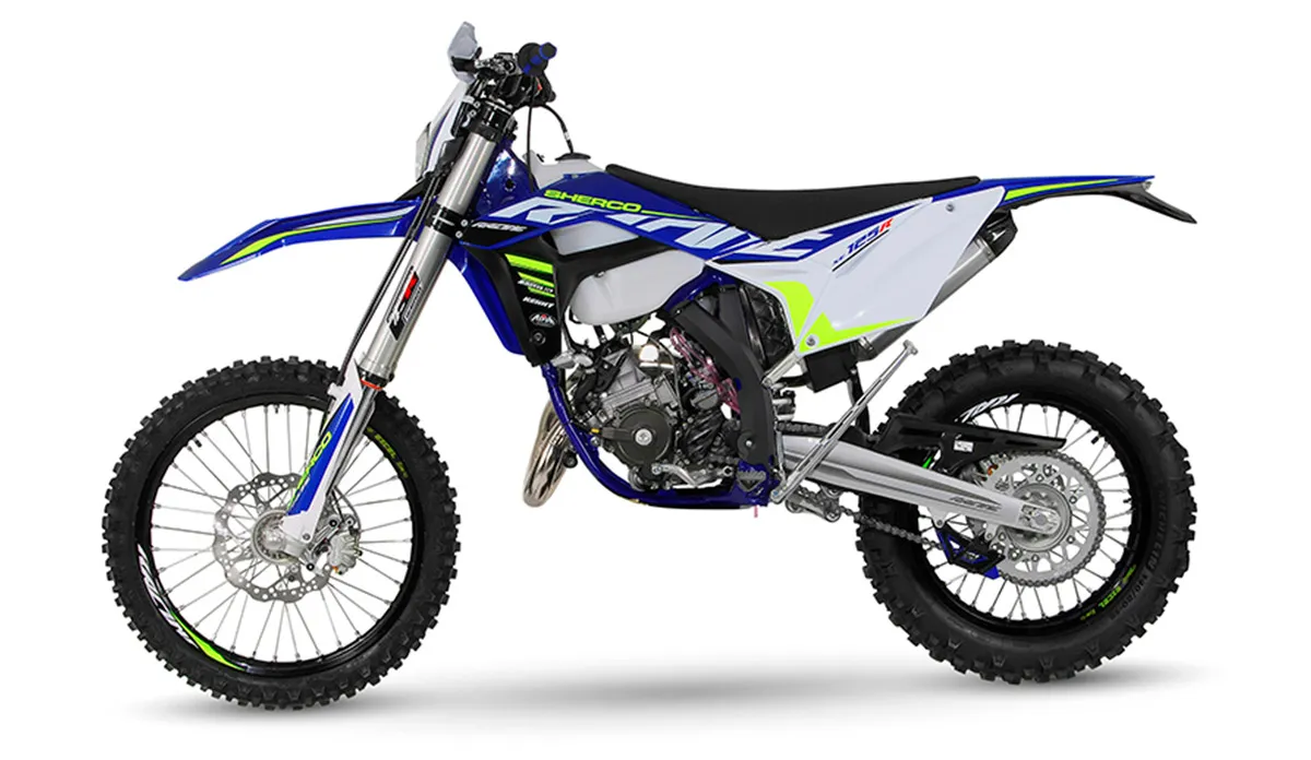 La 125 Sherco avec sa livrée Racing 2020 Sherco 2020 SE 125 racing enduro