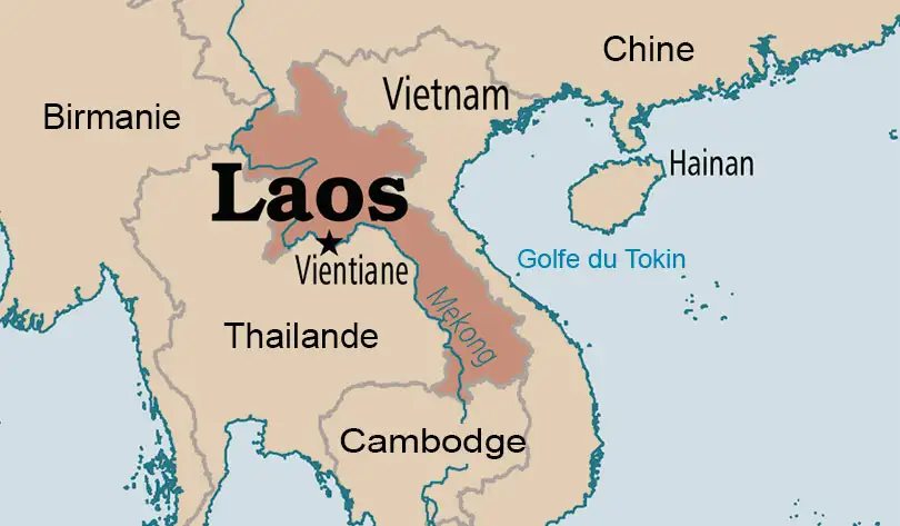 Le Laos est un petit pays du sud-est Asiatique carte laos monde