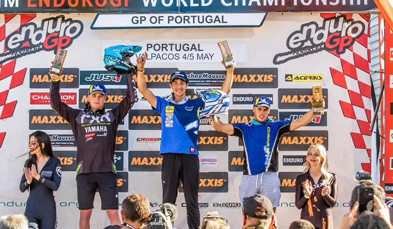Le podium Junior 1 podium J1 enduroGP portugal J1