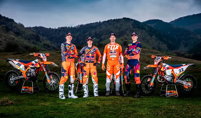 Les pilotes du team ktm enduro racing 2019