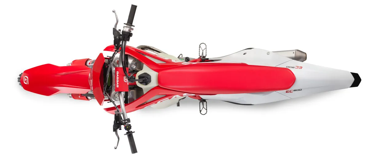 Vue de dessus de la EC 300 gasgas 300 enduro 2021