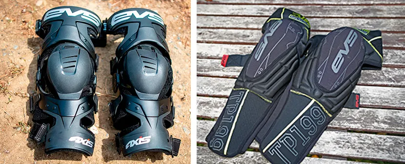 genouilleres vs ortheses moto