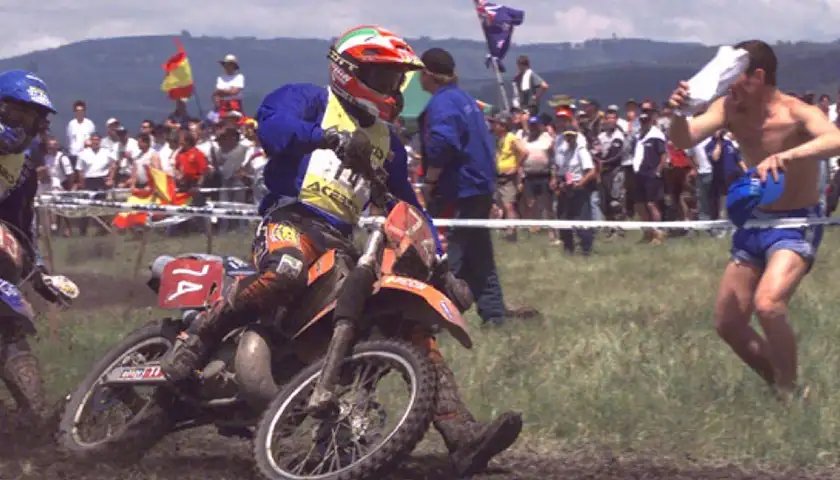 Gio en 1998 avec la KTM 300 2temps giovani sala ISDE 1998
