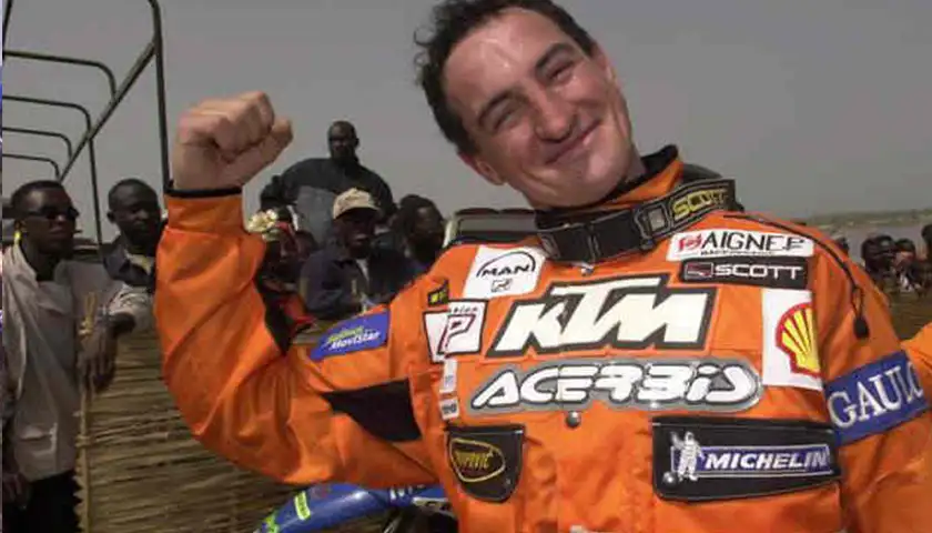 Lors du Dakar 2002 giovani sala dakar 2002