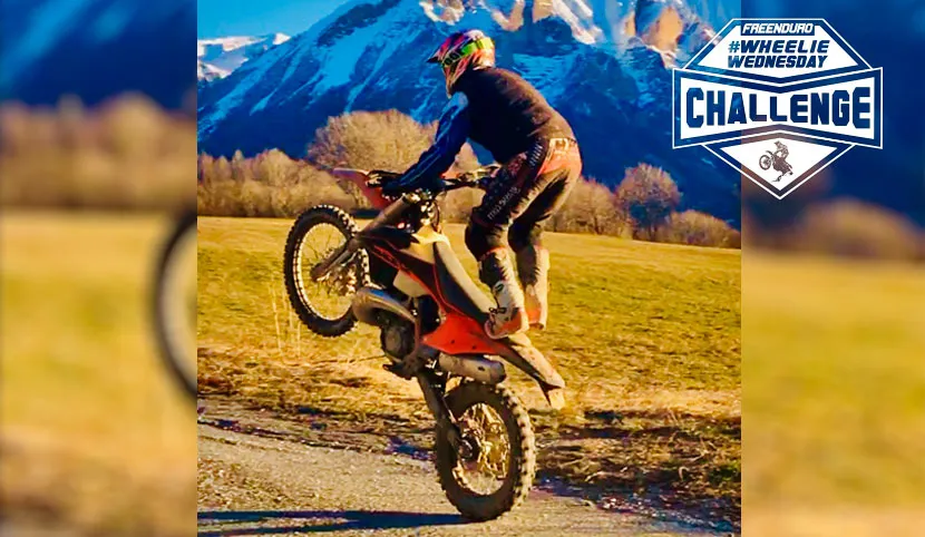 wheelieng enduro by Tony Durbin