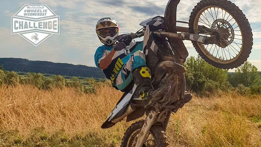 Wheeling moto 125 enduro Sherco