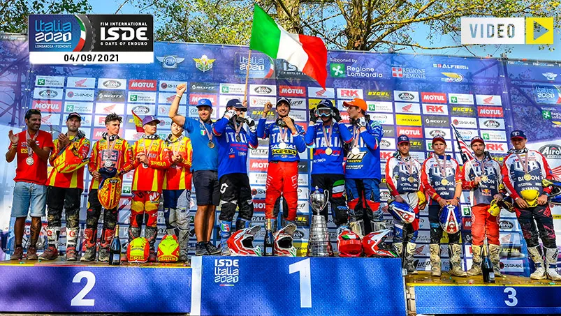 Pilotes équipe Trophée ITALIE ISDE 2021 J6