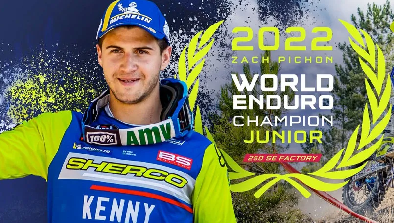 Zach Pichon champion du monde enduro Junior 2022