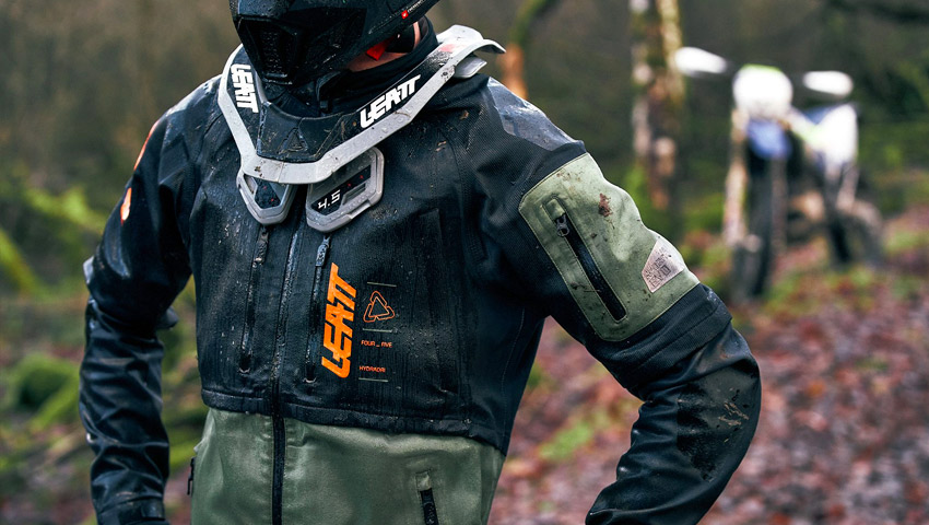 Veste Technique Leatt Homme - Imperméable 20K/respirant 20K Avec Capuche Adaptable | Pour Moto Et Outdoor