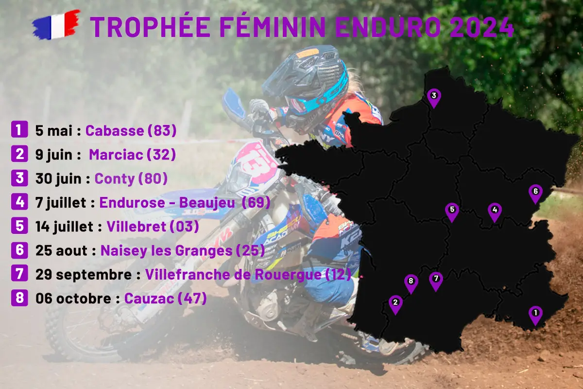 Dates Calendrier Trophée Féminin FFM Enduro 2024