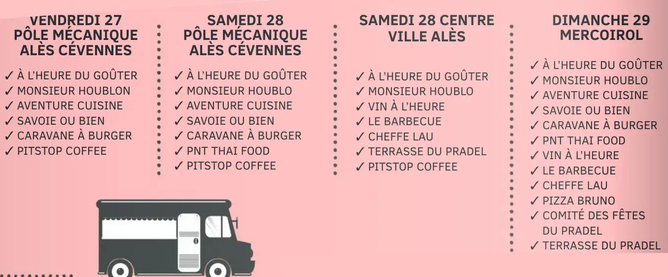 food truck Alestrem 2024 dimanche