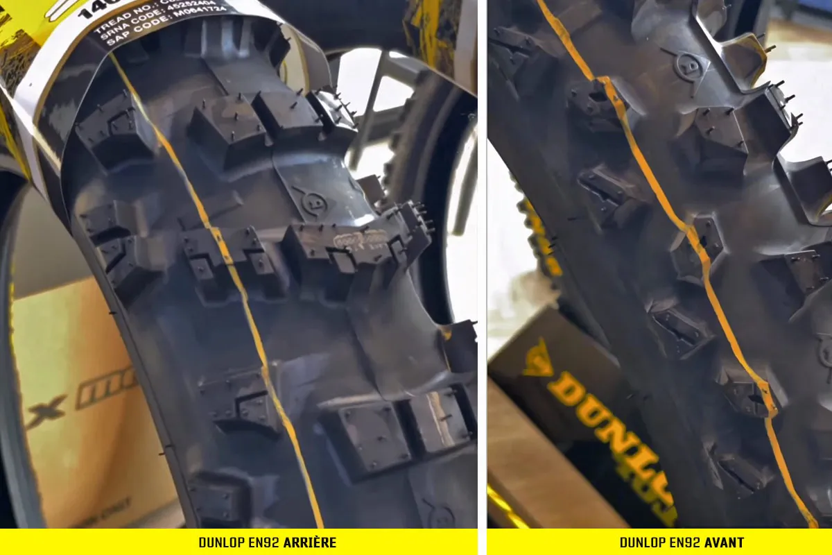 Les nouveaux profils de crampons Dunlop EN92 pneu enduro 2026