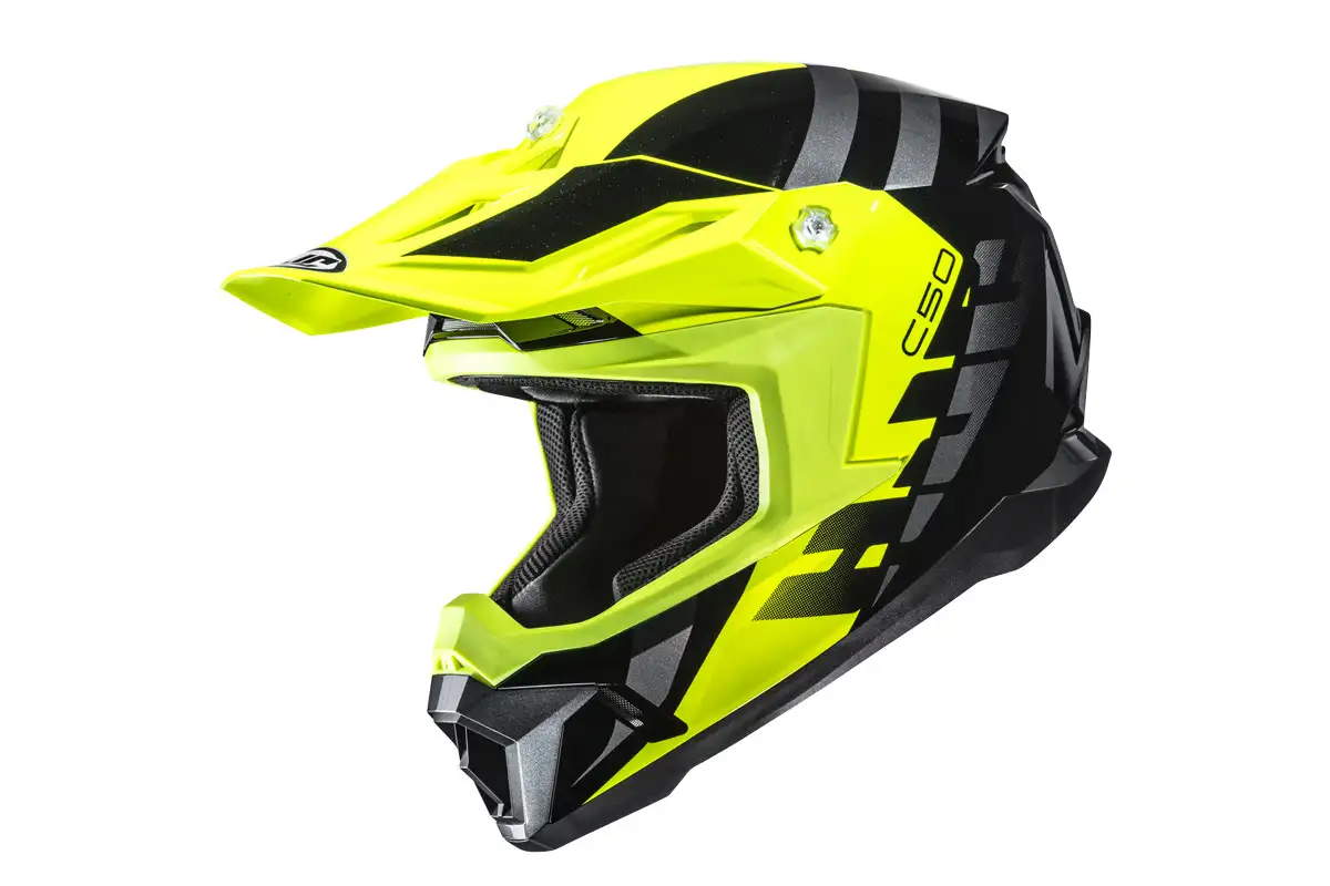 casque hJC C50 offroad jaune 2026