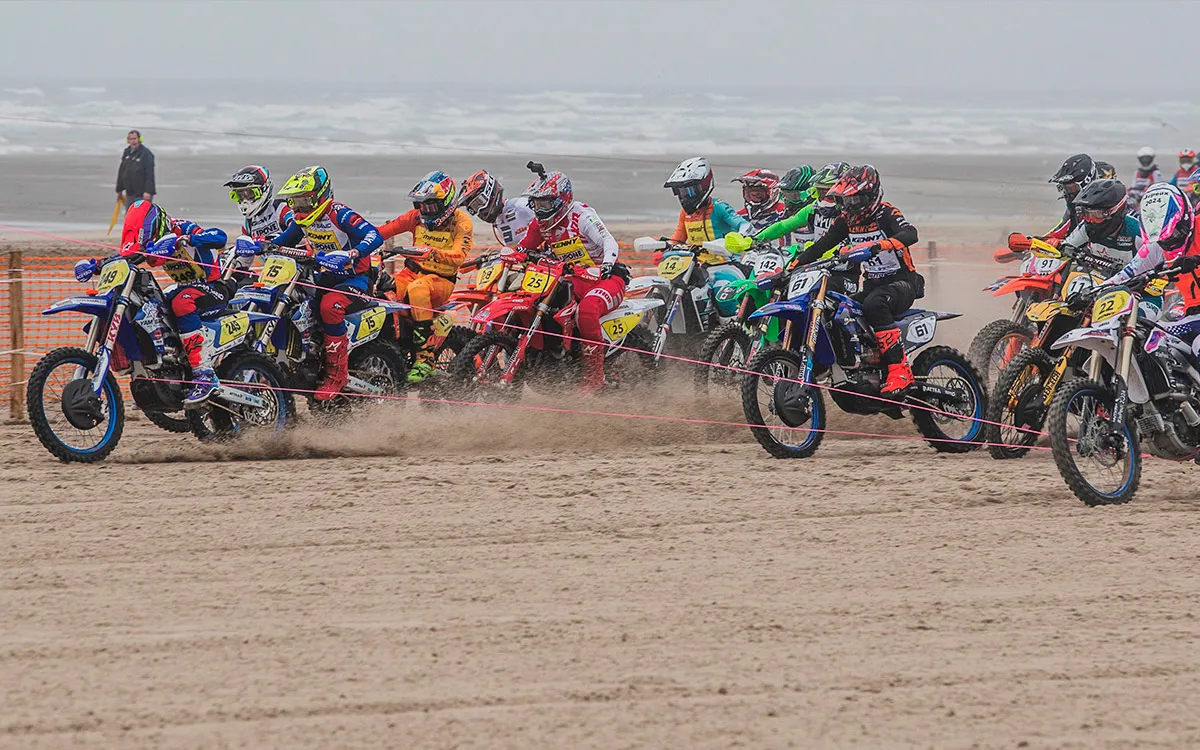 Plage Touquet départ pilotes enduropale
