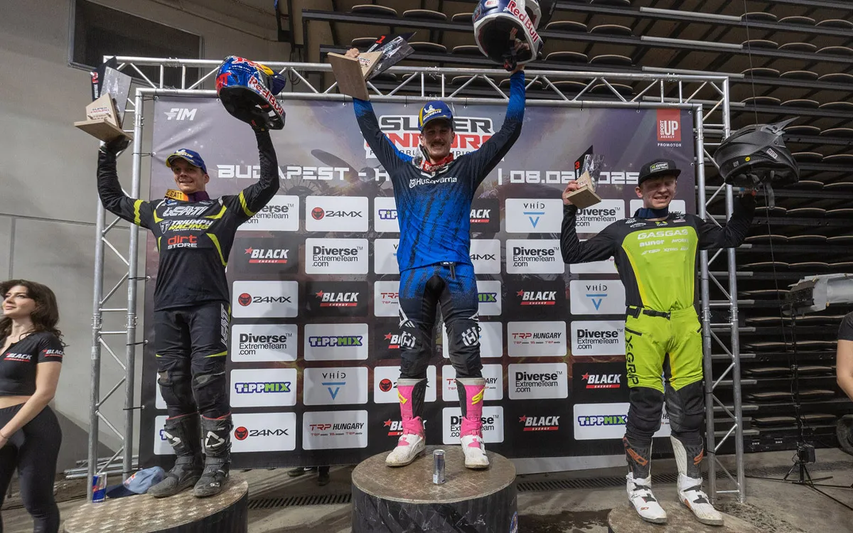 podium pilotes GP super Eenduro Hongrie 2025