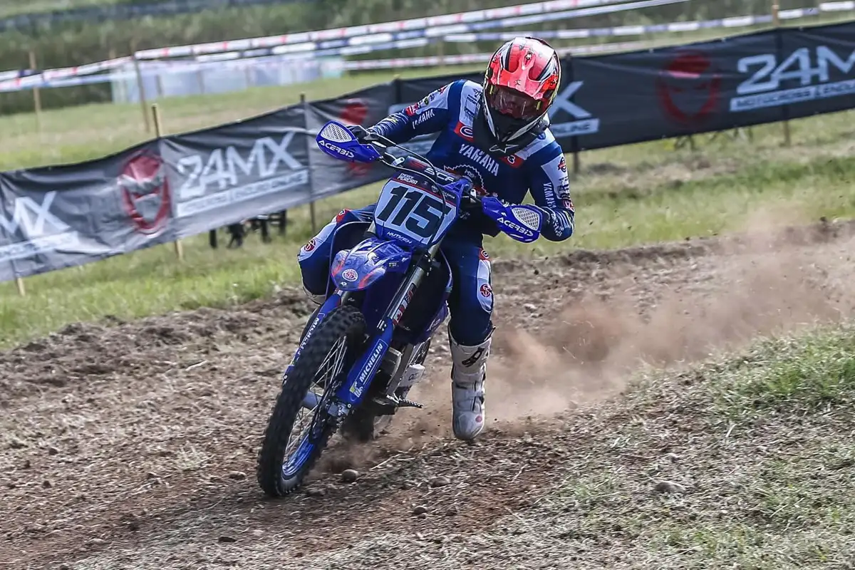 Emerick Pereira pilote yamaha enduroKID auzole