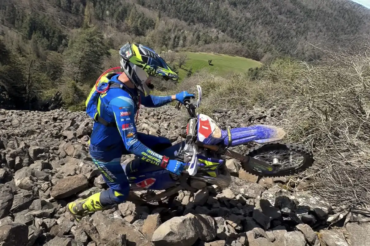 kabakchiev poilote Sherco lors de la  Castagn’Hard 2026 