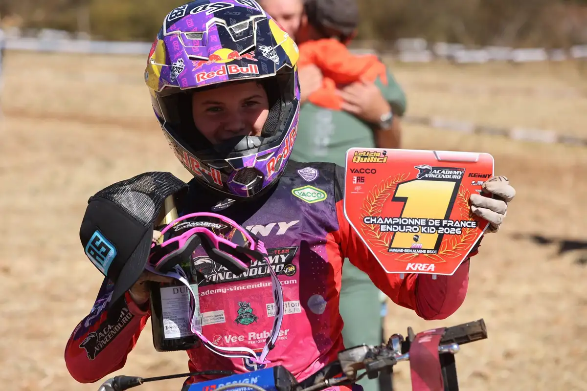 Letizia Quilici champion france enduro KID 2026