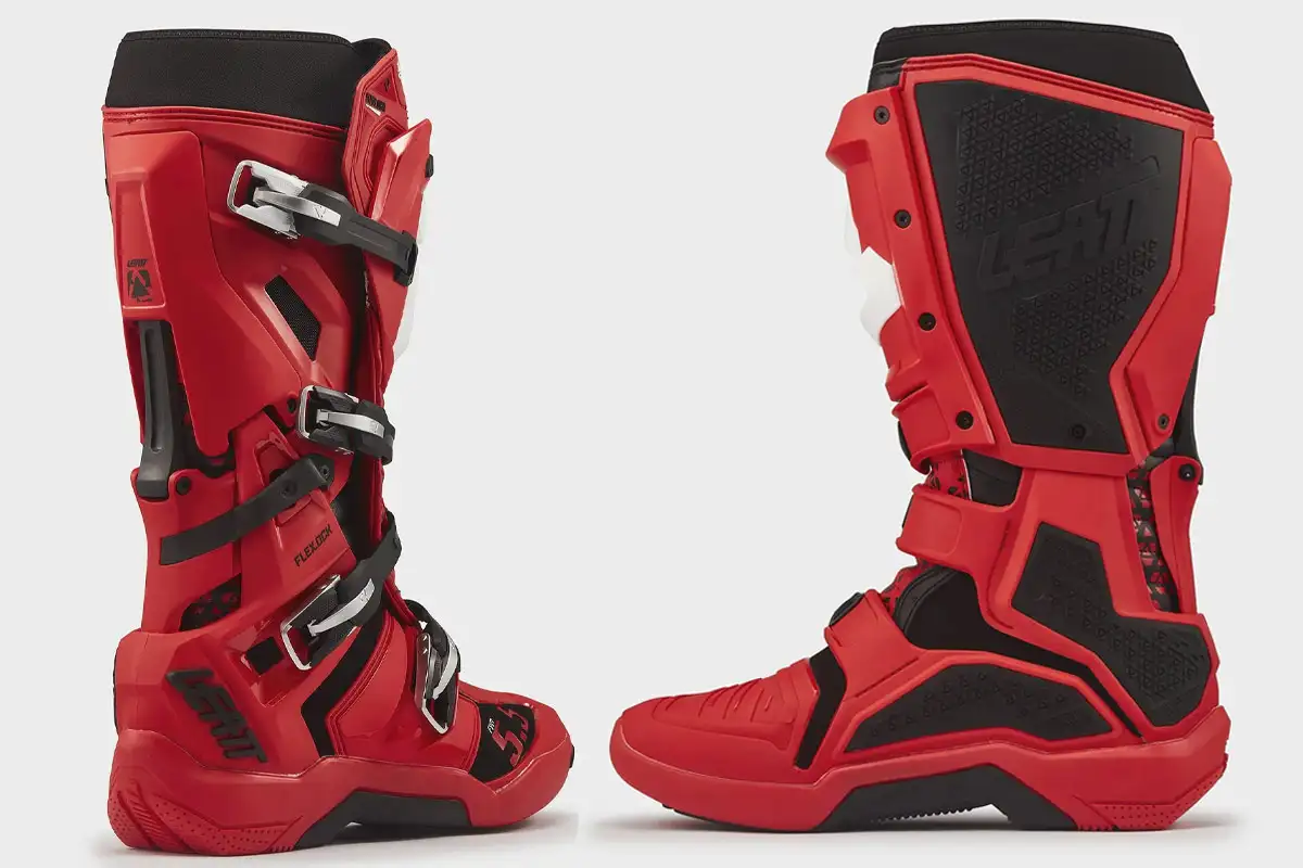 bottes LEATT 5 5 FlexLock Evo v27 rouge
