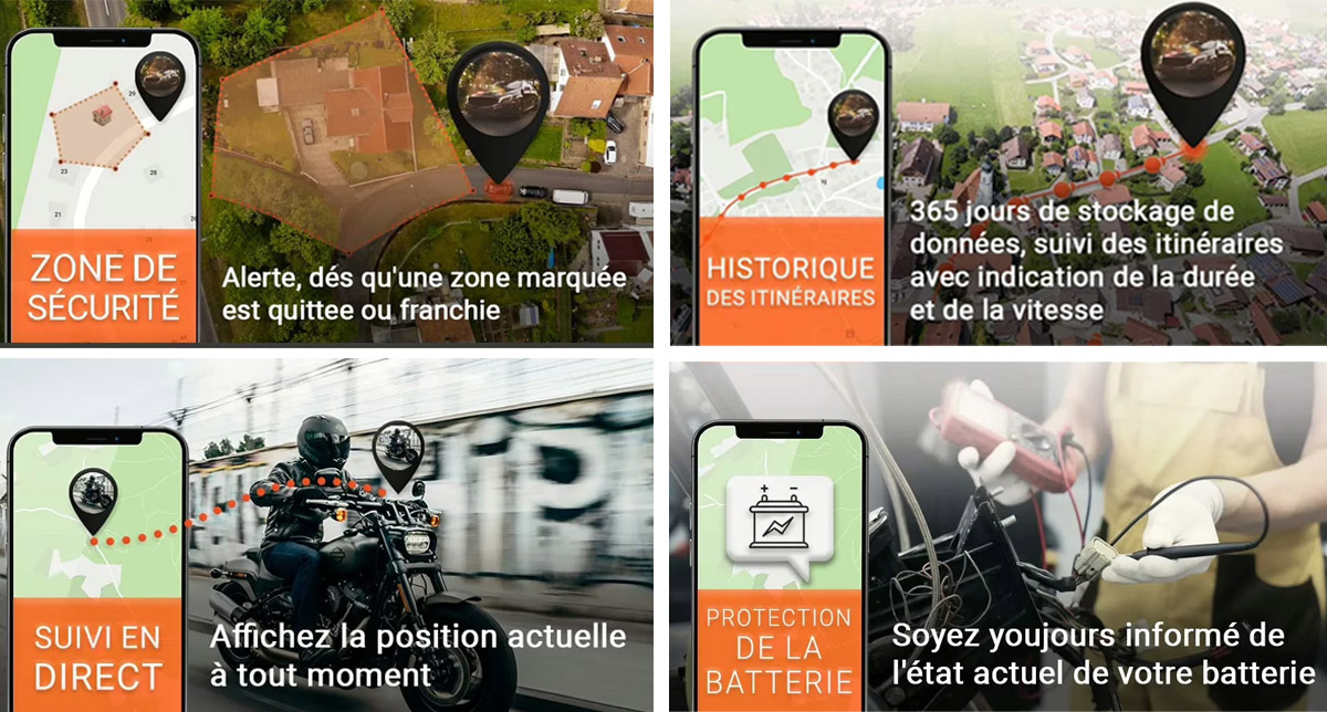 fonction traceur moto AJP GPS