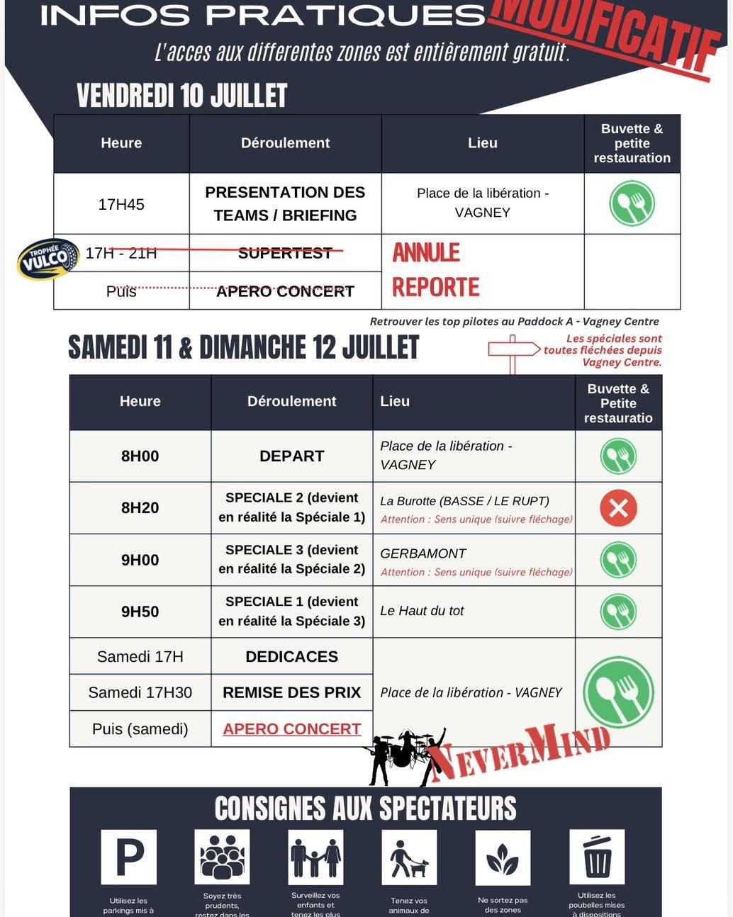 horaires enduro france Vagney 2026