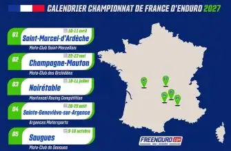 Calendrier championnat de France enduro 2027