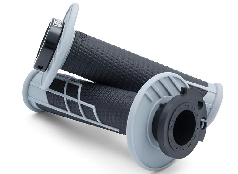Les poignées Pro Taper Clamp-On se fixent au guidon à l’aide de bride de serrage. Pro Taper Clamp On Grey Black