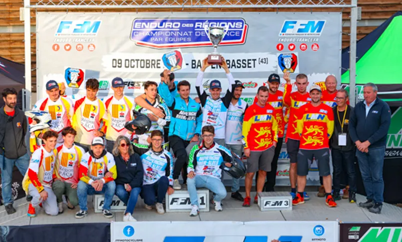 la ligue Auvergne Rhone Alpes domine l'enduro des régions 2022