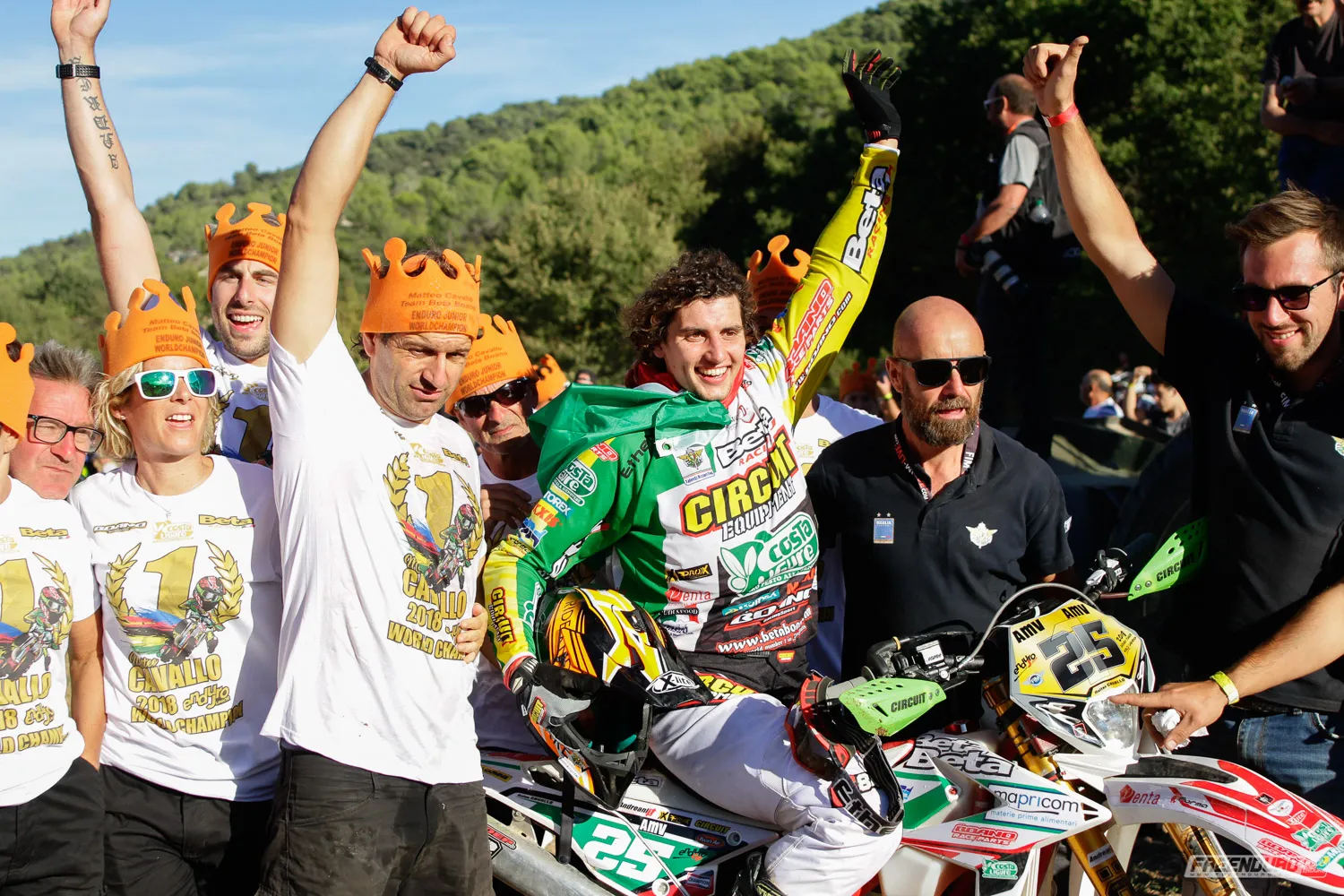 fin septembre en France , le jeune Italien décrochait le graal en catégorie Junior avec le team Boano Mateo Cavallo pilote enduro Beta 2018