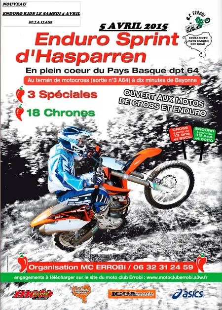 affiche enduro sprint et enduro kid Asparen (64)