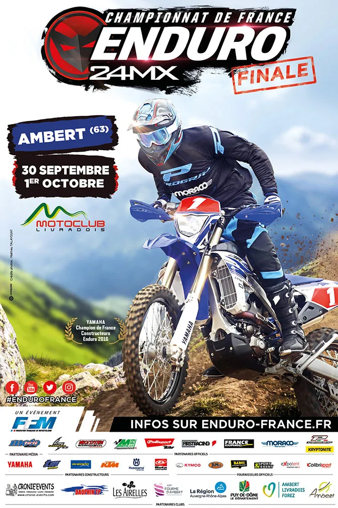 affiche FFM ENDURO 2017 AMBERT VALID 1