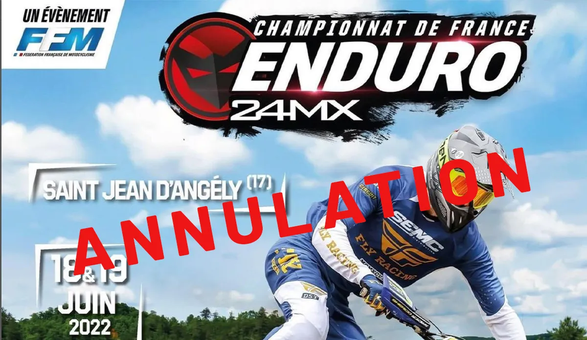 Annulation 3eme manche du championnat de France