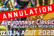Annulation Aveyronnaise Classic 2022