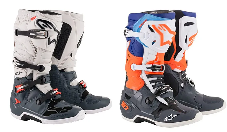 Les Alpinestar Tech 7 à 303,90€ au lieu de 379,95 € / les Tech 10 à 439,90 € au lieu de 549,95 € bottes tech 10 alpinestar 2019