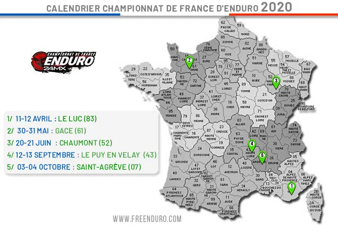 calendrier enduro france 2020