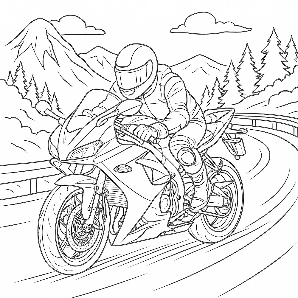 coloriage Yamaha R1